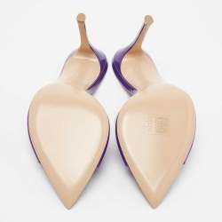 Pre Owned Gianvito Rossi Purple PVC And Leather Elle Slide Sandals Size 38