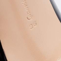 Pre Owned Gianvito Rossi Black Patent Leather Gianvito Pointed Toe Pumps Size 36