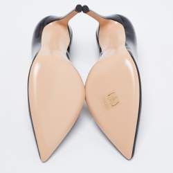 Pre Owned Gianvito Rossi Black Patent Leather Gianvito Pointed Toe Pumps Size 36