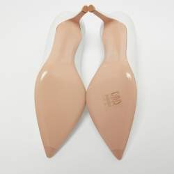 Pre Owned Gianvito Rossi White Leather Gianvito Pointed Toe Pumps Size 36