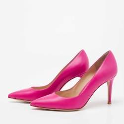 Pre Owned Gianvito Rossi Fuchsia Leather Gianvito Pumps Size 36