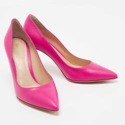 Pre Owned Gianvito Rossi Fuchsia Leather Gianvito Pumps Size 36