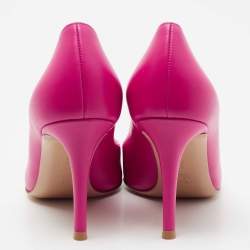 Pre Owned Gianvito Rossi Fuchsia Leather Gianvito Pumps Size 36