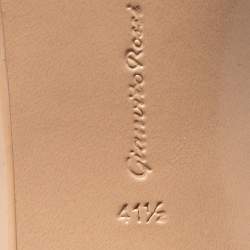 Pre Owned Gianvito Rossi Beige Patent Leather Slingback Sandals Size 41.5