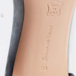 Pre Owned Gianvito Rossi Black Patent Leather and PVC Plexi Pumps Size 38