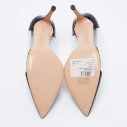 Pre Owned Gianvito Rossi Black Patent Leather and PVC Plexi Pumps Size 38