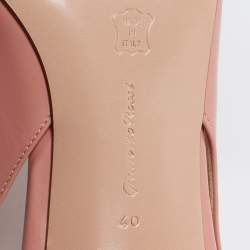 Pre Owned Gianvito Rossi Pink Leather Slingback Pumps Size 40
