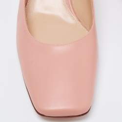 Pre Owned Gianvito Rossi Pink Leather Slingback Pumps Size 40