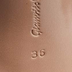 Pre Owned Gianvito Rossi Black Mesh and Leather Idol Ankle Booties Size 36