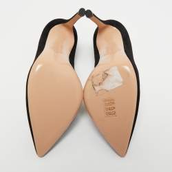 Pre Owned Gianvito Rossi Black Suede Gianvito 105 Pumps Size 35.5