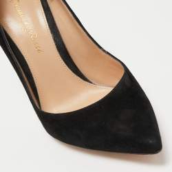 Pre Owned Gianvito Rossi Black Suede Gianvito 105 Pumps Size 35.5