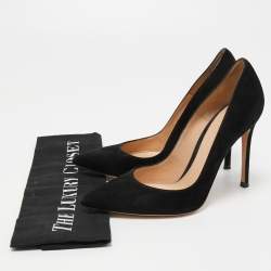 Pre Owned Gianvito Rossi Black Suede Gianvito 105 Pumps Size 35.5