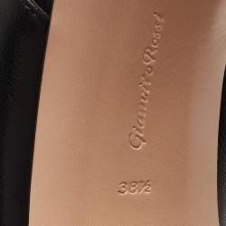 Pre Owned Gianvito Rossi Black Leather Slides Size 38