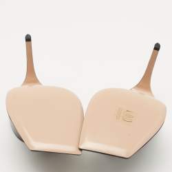 Pre Owned Gianvito Rossi Black Leather Slides Size 38