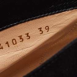 Pre Owned Gianvito Rossi Black Suede Vamp Booties Size 39