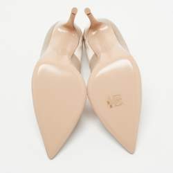 Pre Owned Gianvito Rossi Beige Satin Gianvito 105 Pumps Size 39.5