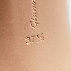 Pre Owned Gianvito Rossi Purple Leather and PVC Plexi Pumps Size 37.5