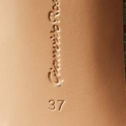 Pre Owned Gianvito Rossi Light Green Lace Irene Slingback Pumps Size 37