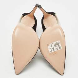 Pre Owned Gianvito Rossi Black Suede and PVC Plexi Platform Pumps Size 39