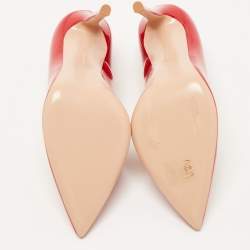 Pre Owned Gianvito Red Patent Leather Pointed Toe Pumps Size 38