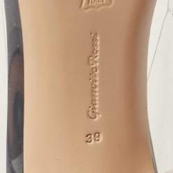 Pre Owned Gianvito Rossi Black Leather and PVC Plexi Pumps Size 39