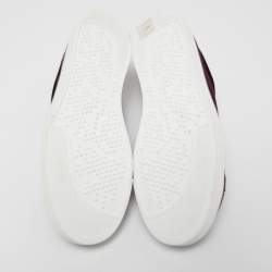 Pre Owned Gianvito Rossi Burgundy Velvet Low Top Sneakers Size 36