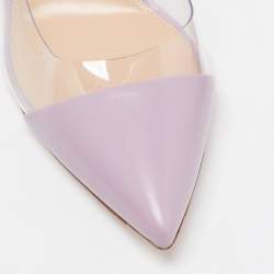 Pre Owned Gianvito Rossi Purple Leather and PVC Plexi Pumps Size 40