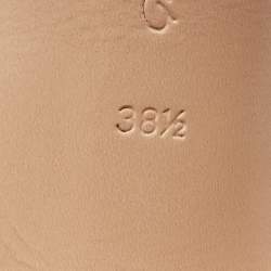 Pre Owned Gianvito Rossi Gold Leather Strappy Platform Heels Sandals Size 38.5