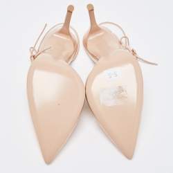 Pre Owned Gianvito Rossi Gold Leather Irene Pumps Size 39.5