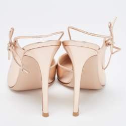 Pre Owned Gianvito Rossi Gold Leather Irene Pumps Size 39.5