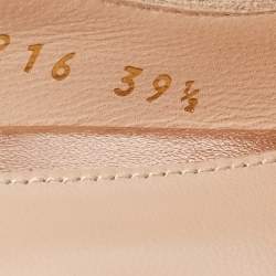 Pre Owned Gianvito Rossi Gold Leather Irene Pumps Size 39.5