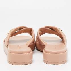 Pre Owned Gianvito Rossi Beige Leather Alima Sandals Size 40