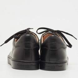 Pre Owned Gianvito Rossi Black Leather Low Top Sneakers Size 39