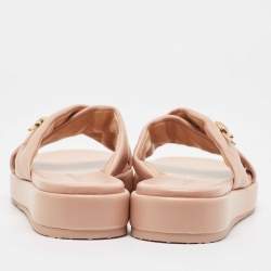 Gianvito Rossi Pink Leather Alima Sandals Size 40