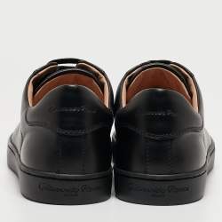 Pre Owned Gianvito Rossi Black Leather Low Top Sneakers Size 37.5