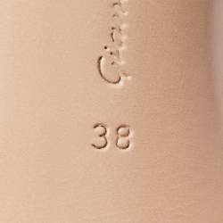 Pre Owned Gianvito Rossi Black/Transparent PVC and Patent Crisscross Ankle Strap Sandals Size 38