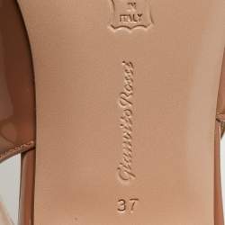 Pre Owned Gianvito Rossi Beige Patent Leather Amee Pumps Size 37