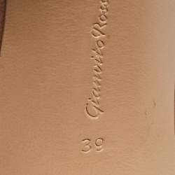 Pre Owned Gianvito Rossi Pink Mesh and Leather Alisia Slide Sandals Size 39