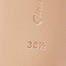 Pre Owned Gianvito Rossi Cream Leather Ankle Sandals Size 38.5