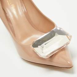 Pre Owned Gianvito Rossi Pink Patent Leather Jaipur Pumps Size 38