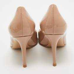 Pre Owned Gianvito Rossi Pink Patent Leather Jaipur Pumps Size 38