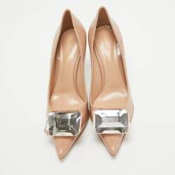 Pre Owned Gianvito Rossi Pink Patent Leather Jaipur Pumps Size 38