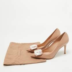 Pre Owned Gianvito Rossi Pink Patent Leather Jaipur Pumps Size 38