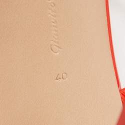 Gianvito Rossi Orange Leather Manilla Sandals Size 40