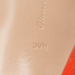 Pre Owned Gianvito Rossi Poppy Red Velvet Embellished Britney Sandals Size 39.5