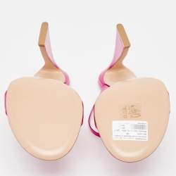 Pre Owned Gianvito Rossi Metallic Pink Leather Aura Sandals Size 39.5