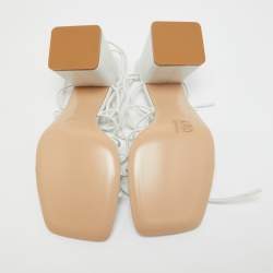 Gianvito Rossi White Leather Minas Sandals Size 40