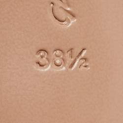 Pre Owned Gianvito Rossi Silver Leather Wavy Sandals Size 38.5