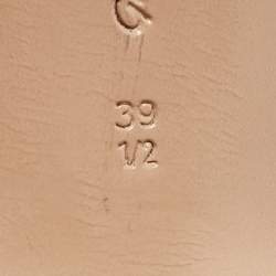 Pre Owned Gianvito Rossi Black/Off White Patent Leather Portofino Sandals Size 39.5