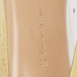 Pre Owned Gianvito Rossi Yellow Leather and PVC Plexi Pumps Size 38